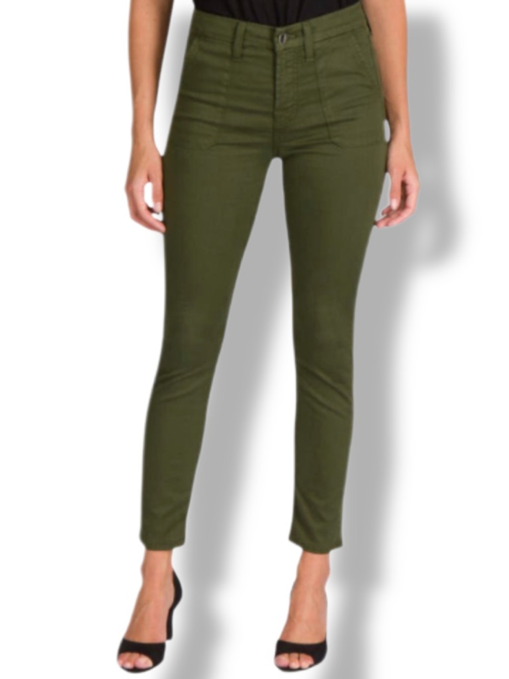 NWT Jen7 by 7 For All Mankind Forest Green Skinny Ankle Jeans Size 8